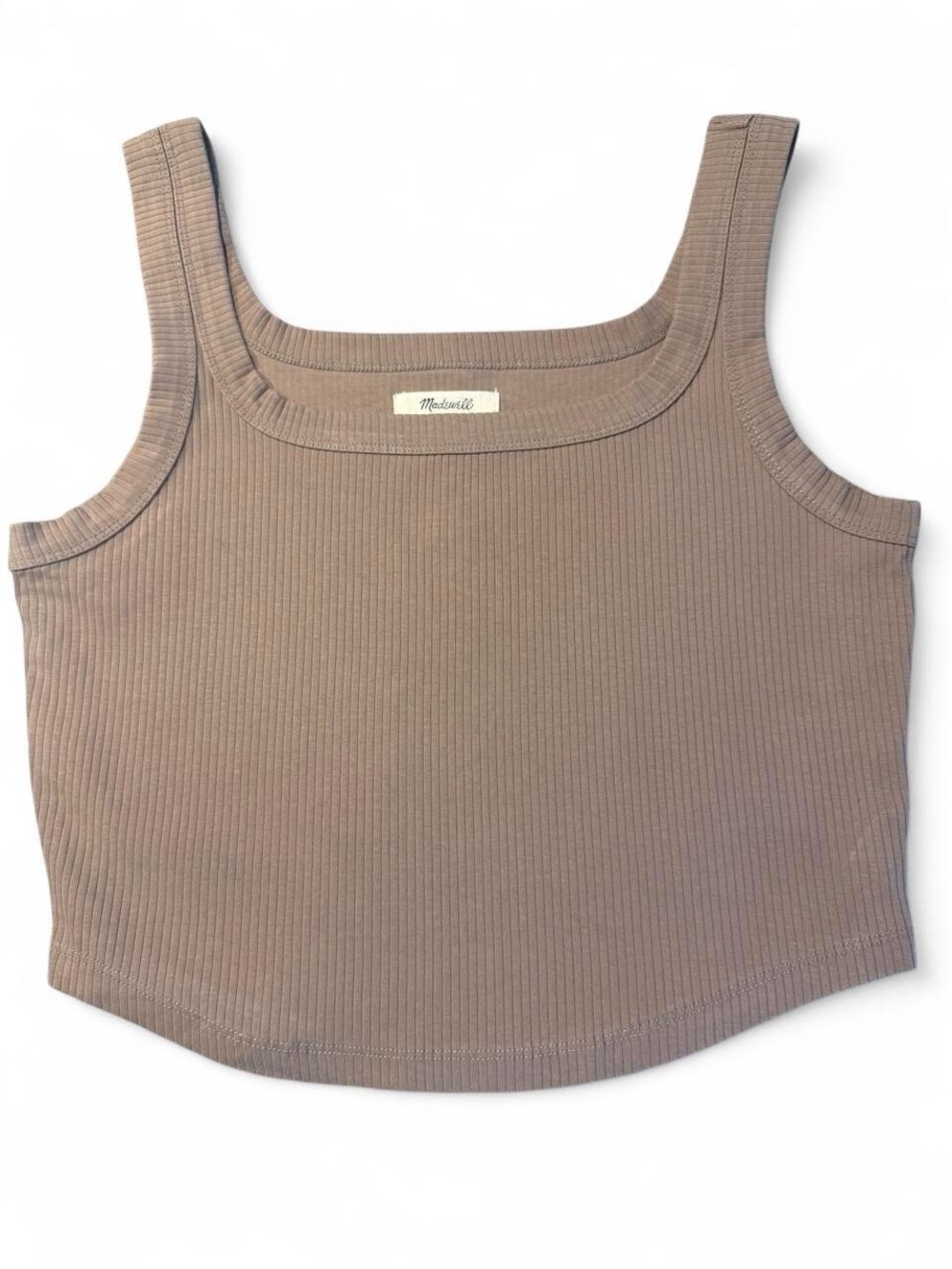 🌸 Madewell Ribbed Square-Neck Crop Tank